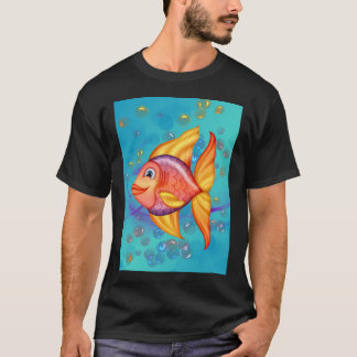 Geluk, fantasie vis t-shirt