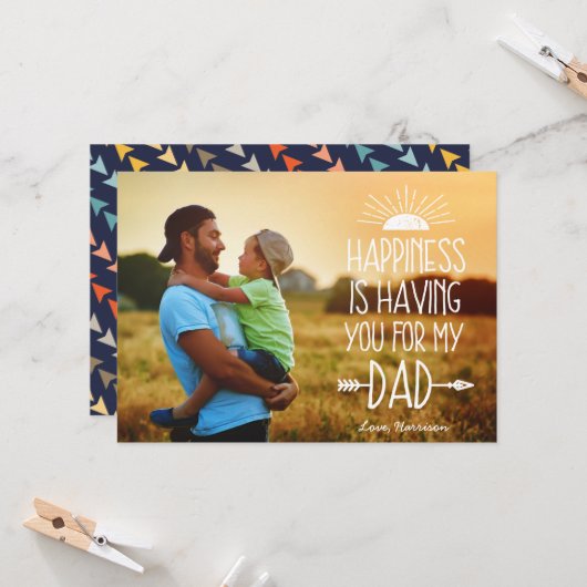 Geluk | Full Photo-flatcard Kaart (Voorkant / Achterkant in situ)