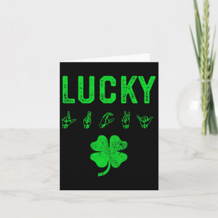 Geluk Gebarentaal Dove Awareness St Patricks Day Kaart