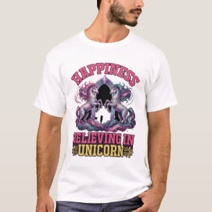 Geluk Gelovende Eenhoorn Kosmische Portaalsterren T-shirt