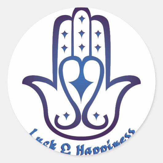 Geluk & Geluk Ronde Sticker (Voorkant)