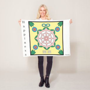 Geluk/gelukkig symbool zijn fleece deken