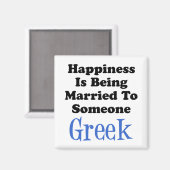 Geluk getrouwd met een Grieks Magneet (Voorkant / Achterkant)
