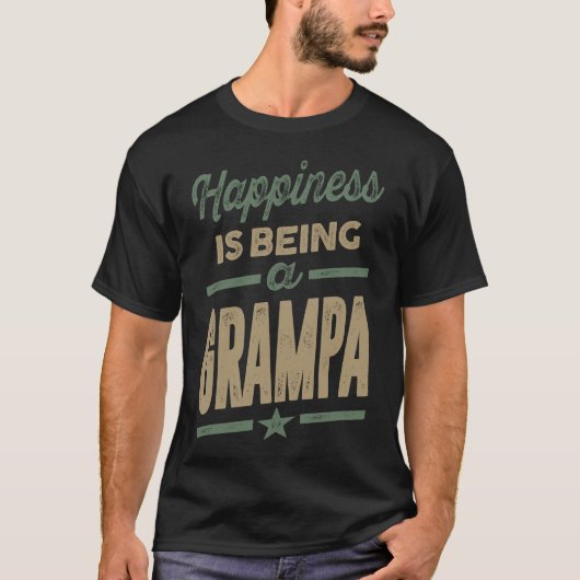 Geluk Grampa T-shirt (Voorkant)