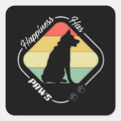 Geluk heeft poten ontwerp vierkante sticker (Voorkant)