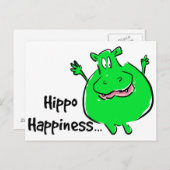 Geluk Hippo - postkaart (Voorkant / Achterkant)