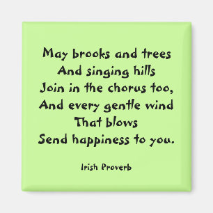 Geluk Ierse Proverb Magnet Magneet
