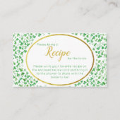 Geluk in de Liefde Groene Bruids douche St. Patric Informatiekaartje (Voorkant)