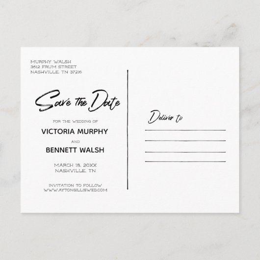 Geluk in de liefde | Het Briefkaart Datum opslaan (Achterkant)