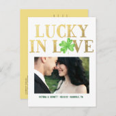 Geluk in de liefde | Het Briefkaart Datum opslaan (Voorkant / Achterkant)