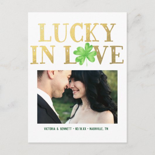 Geluk in de liefde | Het Briefkaart Datum opslaan (Voorkant)
