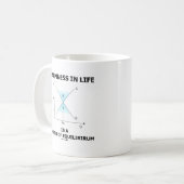 Geluk in het leven is een kwestie van evenwicht koffiemok (Voorkant links)