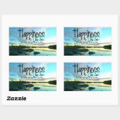 "Geluk is als jam" Inspirerend Quote Rechthoekige Sticker (Vel)