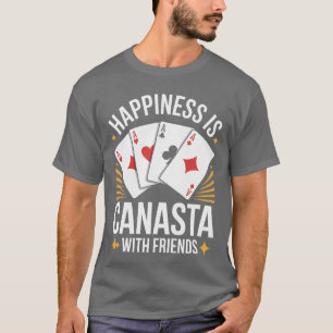 Geluk is Canasta kaartspel spelen met vriend T-shirt