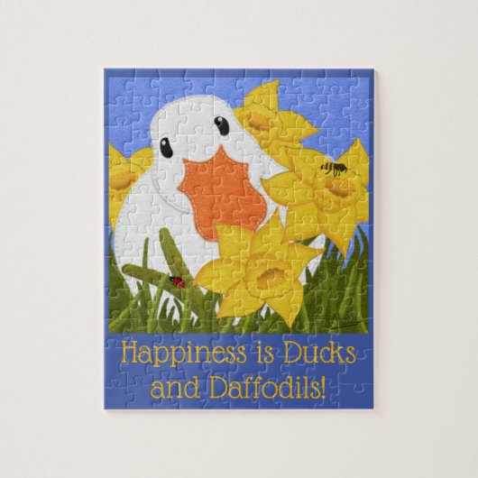 Geluk is Daffodils en Ducks Legpuzzel (Verticaal)