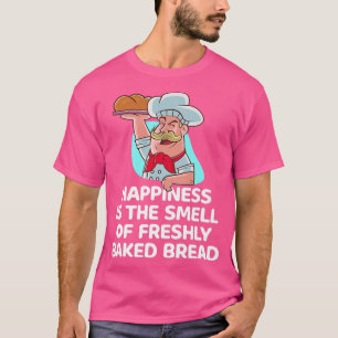 Geluk is de smal van de frisse gebakken brood t-shirt