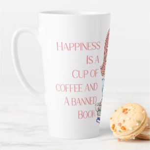 Geluk is een beker koffie latte mok
