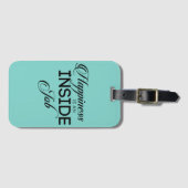 Geluk is een binnenbaan bagagelabel (Voorkant (horizontaal))