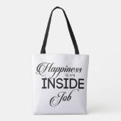 Geluk is een binnenbaan draagtas (Achterkant)