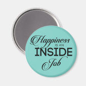 Geluk is een binnenbaan magneet (Voorkant / Achterkant)