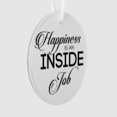 Geluk is een binnenbaan ornament (voorkant)