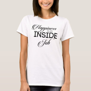 Geluk is een binnenbaan t-shirt