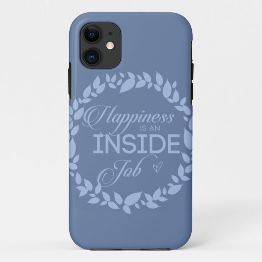 Geluk is een binnenste blauwe kreet Case-Mate iPhone case (Achterkant)