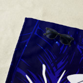 Geluk is een dag in het strand gepersonaliseerd strandlaken (In situ)