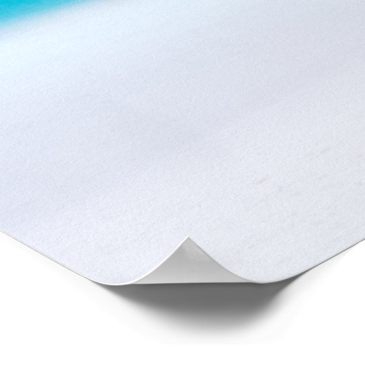 Geluk is een dag op het strand. poster (Hoek)