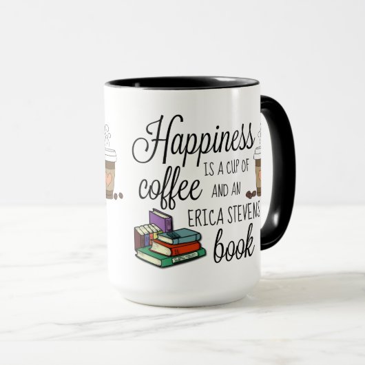 Geluk is een Erica Stevens boek Mok (Voorkant rechts)