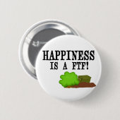 Geluk is een FTF! Ronde Button 5,7 Cm (Voorkant /achterkant)
