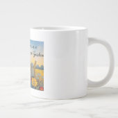 Geluk is een goed onderhouden tuin extra grote beker (Rechts)