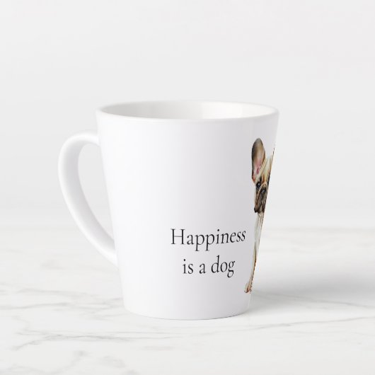 Geluk is een hond latte mok (Linkerhoek)