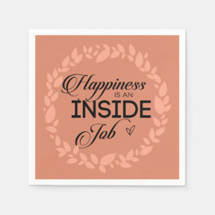 Geluk is een in-baan blush syndroom servet