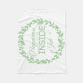 Geluk is een inside job Green Wreate Fleece Deken (Voorkant)