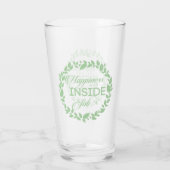 Geluk is een inside job Green Wreate Glas (Achterkant)