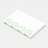 Geluk is een inside job Green Wreate Post-it® Notes (Schuin)