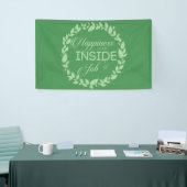 Geluk is een inside job Green Wreate Spandoek (Beurs)