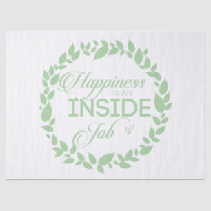 Geluk is een inside job Green Wreate Tissuepapier