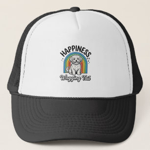 Geluk is een kwispelende staart Hondenliefhebber o Trucker Pet