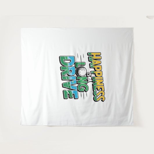 Geluk is een lange rit, golf wandkleed (Voorkant (horizontaal))