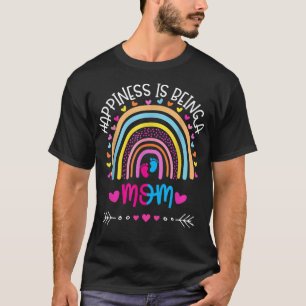 Geluk is een mam Rainbow-moederdag 2022 T-shirt