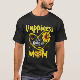 Geluk is een mamma zonnebloem Moeder-Dag Xm T-shirt