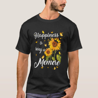Geluk is een Memere Zonnebloem Geschenk voor Oma T-shirt