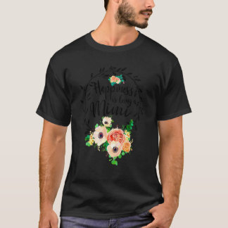 Geluk is een Mimi Floral Decoration T-shirt