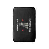 Geluk is een mini-schnauzer badmat (Voorkant Verticaal)