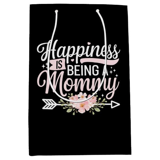 Geluk is een moederdag van mama zijn medium cadeauzakje (Voorkant)