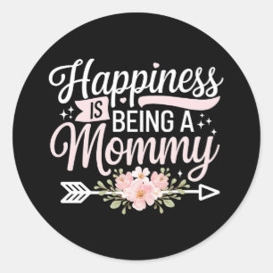 Geluk is een moederdag van mama zijn ronde sticker