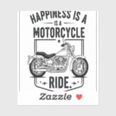 Geluk is een motorrit.jpg sticker (Vel)