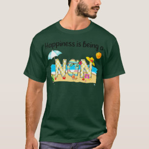 Geluk is een Nan Summer Beach Happy Mother zijn T-shirt